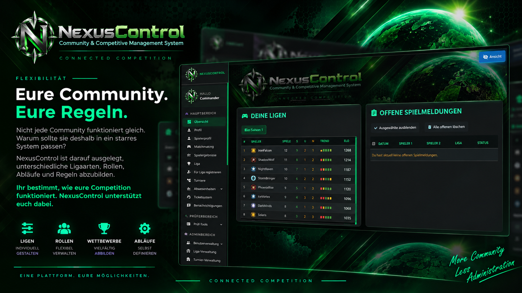 NexusControl Einstellungen